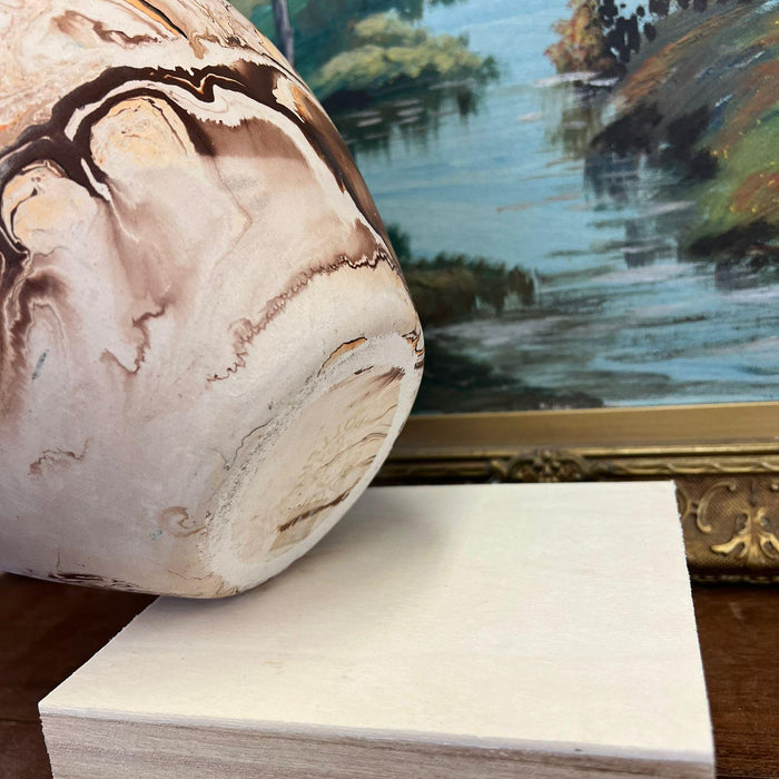 Large Vintage primitive Nemadji Swirl Pottery Vase