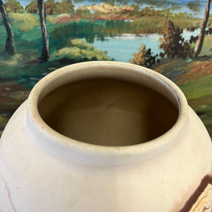 Large Vintage primitive Nemadji Swirl Pottery Vase