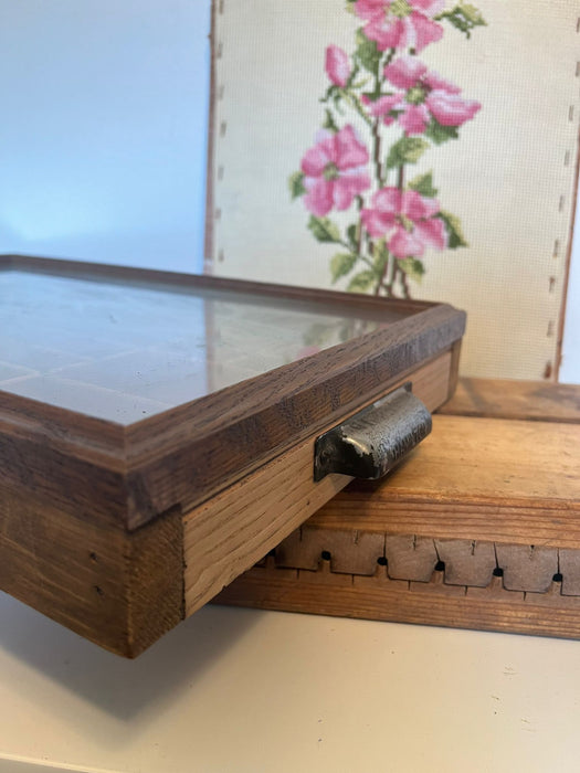 Letter Press Box Trinket Shelf with Glass Door ( online Purchase Only)