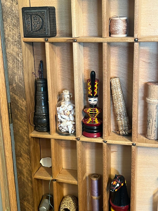 Letter Press Box Trinket Shelf with Glass Door ( online Purchase Only)