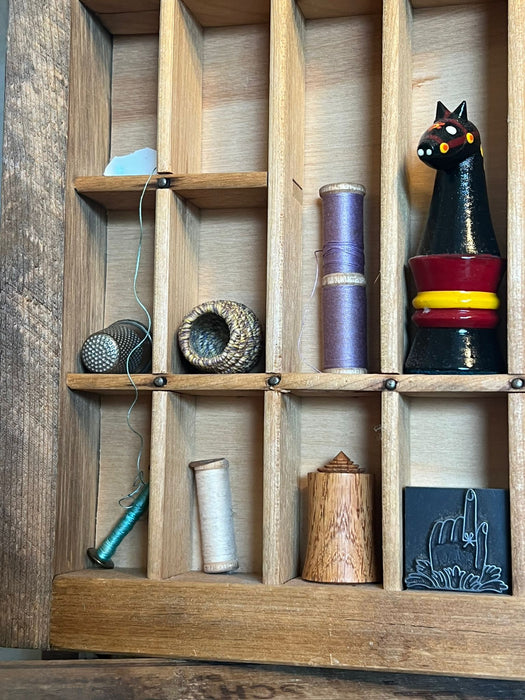 Letter Press Box Trinket Shelf with Glass Door ( online Purchase Only)