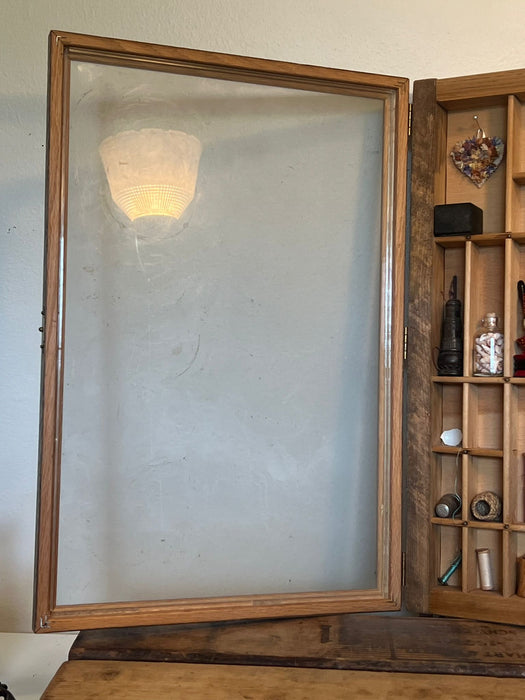 Letter Press Box Trinket Shelf with Glass Door ( online Purchase Only)