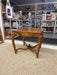 Likely Antique Quarter-sawn Possibly Oak Side Table with Serpentine Top, Shell carving. and Cabriole Legs