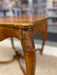 Likely Antique Quarter-sawn Possibly Oak Side Table with Serpentine Top, Shell carving. and Cabriole Legs