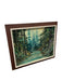 Mid-20th Century Oil Painting "Woods" by Del Kay - Pacific Northwest Forest Landscape
