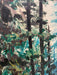 Mid-20th Century Oil Painting "Woods" by Del Kay - Pacific Northwest Forest Landscape