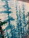 Mid-20th Century Oil Painting "Woods" by Del Kay - Pacific Northwest Forest Landscape