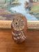 Mid-Century Handcrafted Studio Pottery Owl Sculpture with Textured Glaze