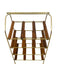 Mid-Century Modern Brass Toned and Possibly Teak Wine Rack