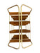 Mid-Century Modern Brass Toned and Possibly Teak Wine Rack