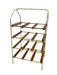 Mid-Century Modern Brass Toned and Possibly Teak Wine Rack