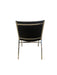 Mid-Century Modern Chrome and Faux Leather Armchair with Wood Armrests, 1970s