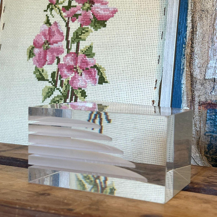 Mid Century Modern Geometric Lucite Bookend (Available by Online Purchase Only)