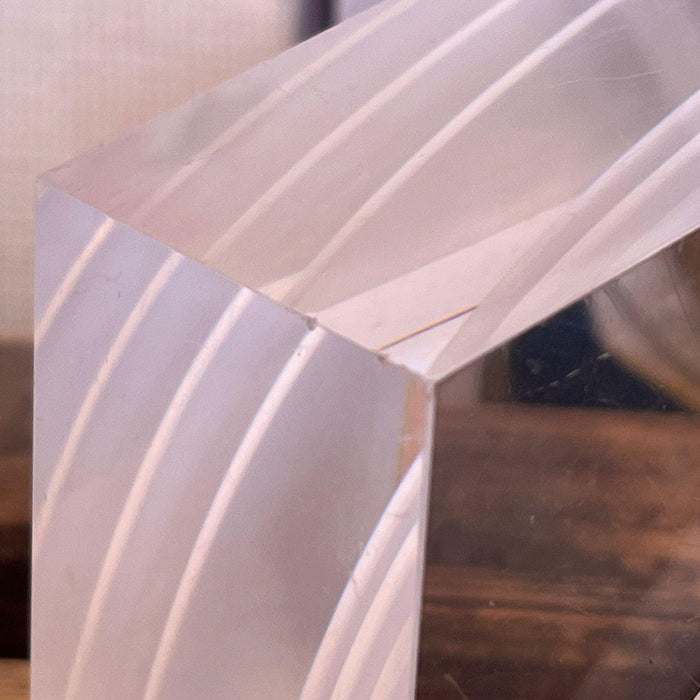 Mid Century Modern Geometric Lucite Bookend (Available by Online Purchase Only)