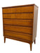 Mid-Century Modern Highboy Dresser, 5-Drawer Chest