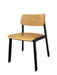 Mid-Century Modern Industrial Plywood and Black Metal Stacking Chair