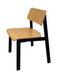 Mid-Century Modern Industrial Plywood and Black Metal Stacking Chair