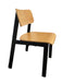 Mid-Century Modern Industrial Plywood and Black Metal Stacking Chair