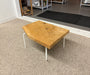 Mid Century Modern Style Coffee Table or Accent Table with Live Edge Solid Wood Top and Hairpin legs