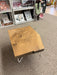 Mid Century Modern Style Coffee Table or Accent Table with Live Edge Solid Wood Top and Hairpin legs