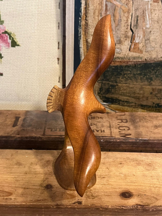 Mid Century Modern Wooden Bird in Flight Sculpture. (Online Purchase Only)