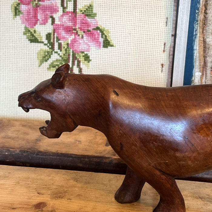 Mutiso African wood carving of a Lioness.(Available by Online Purchase Only)