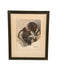 Original Hunting Dog with Foul Watercolor Painting by French Artist and Cartoonist Jean Herblet Signed