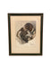 Original Hunting Dog with Foul Watercolor Painting by French Artist and Cartoonist Jean Herblet Signed