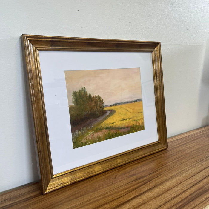 Pair of Framed Giclee Landscape Fine Art Print by Helen Drummond.