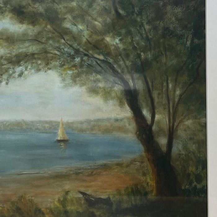 Pair of Framed Giclee Landscape Fine Art Print by Helen Drummond.