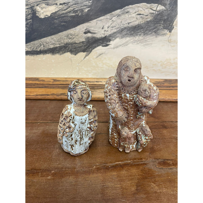 Pair of Handmade Ceramic Figurines. Circa2012