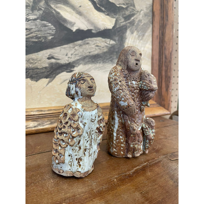 Pair of Handmade Ceramic Figurines. Circa2012