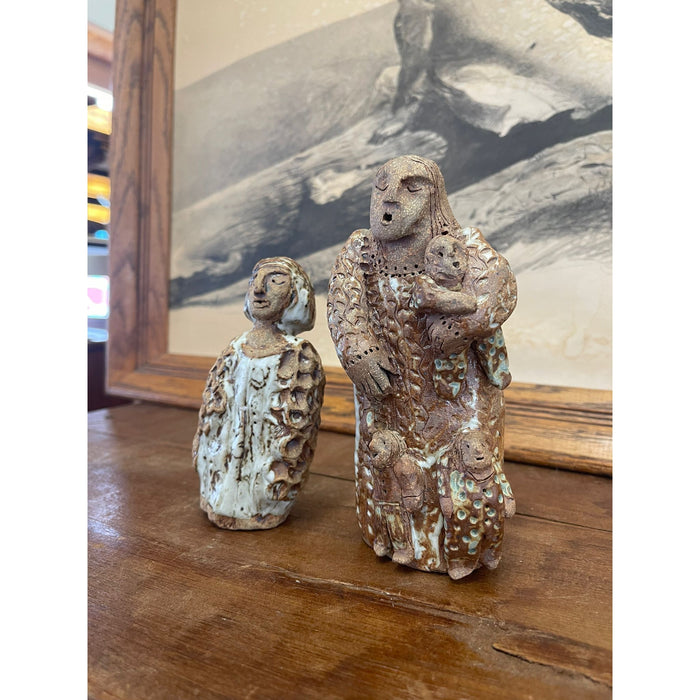 Pair of Handmade Ceramic Figurines. Circa2012