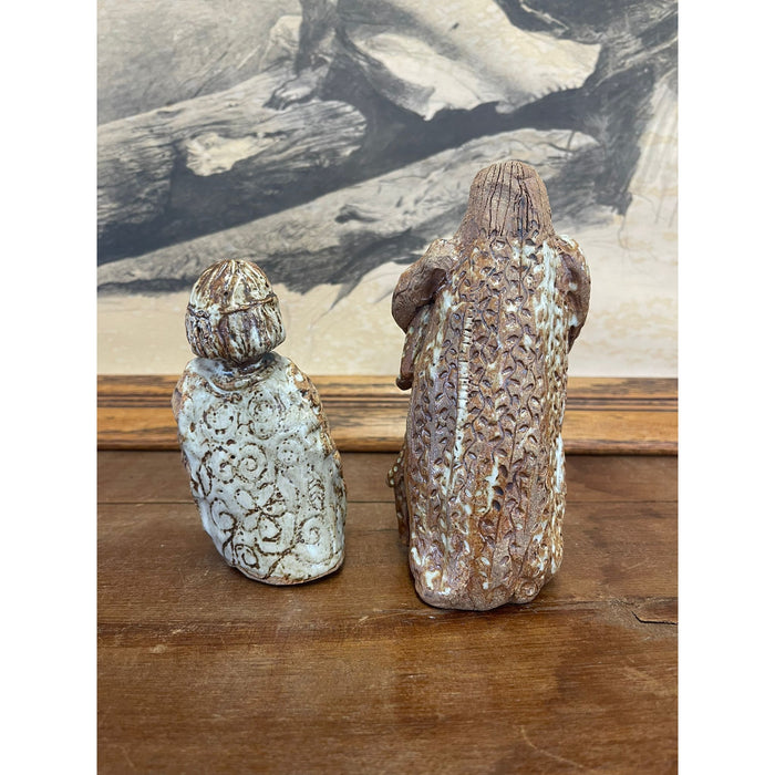 Pair of Handmade Ceramic Figurines. Circa2012