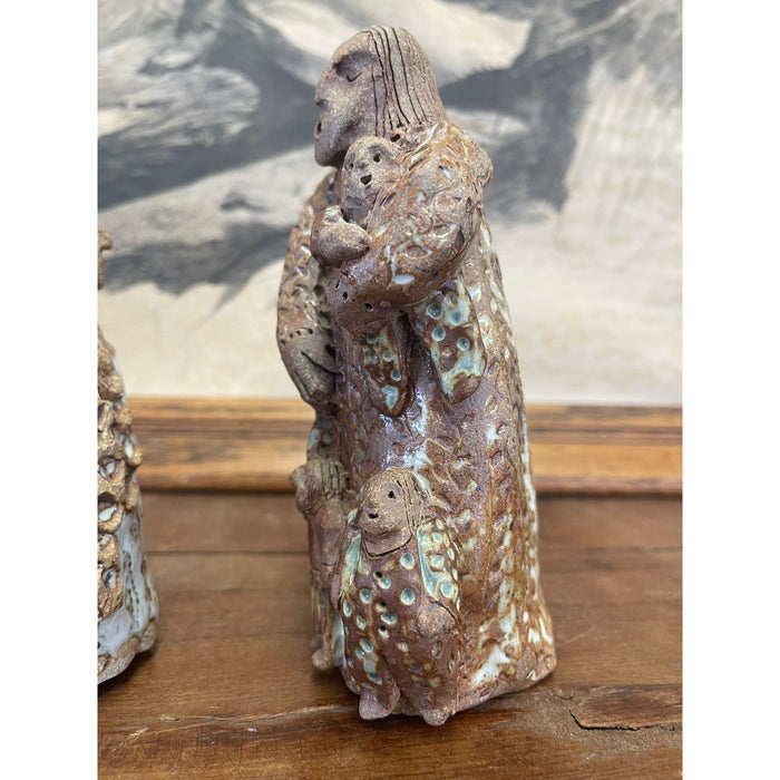 Pair of Handmade Ceramic Figurines. Circa2012