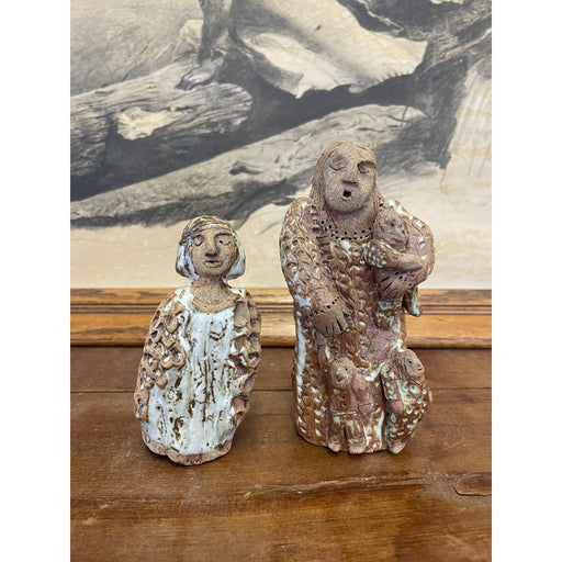 Pair of Handmade Ceramic Figurines. Circa2012
