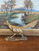 Pair of Mid-Century Solid Brass Toned Roadrunner Sculptures with Textured Detailing