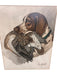 Pair of Original Hunting Dogs with Foul Watercolor Painting by French Artist and Cartoonist Jean Herblet Signed