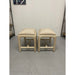 Pair of Postmodern Pencil Reed Low Stools by American Drew