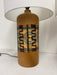 Pair of Vintage Ceramic Lamps by Elspeth Cohen for Lapid Pottery Mid Century Modern Studio Pottery Style - Hand Painted