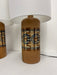 Pair of Vintage Ceramic Lamps by Elspeth Cohen for Lapid Pottery Mid Century Modern Studio Pottery Style - Hand Painted