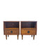 Pair of Vintage Mid-Century Nightstands - Open Shelf & Drawer, Atomic Round Pulls