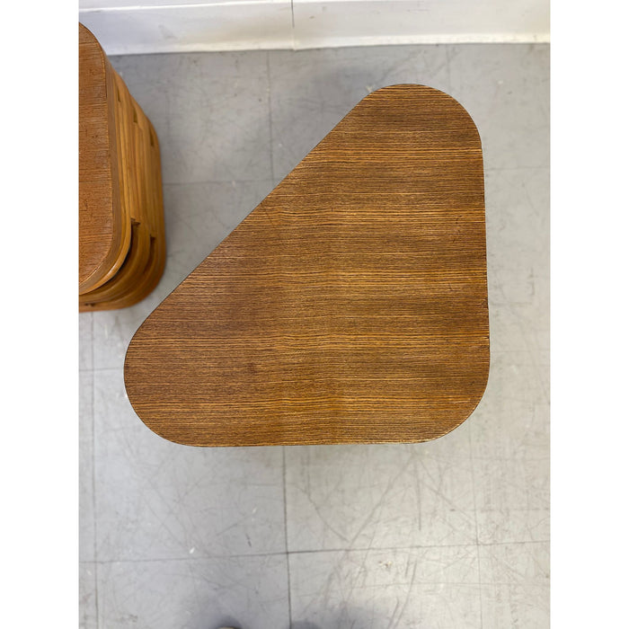 Pair of Vintage Paul Frankl Style Rattan Stools