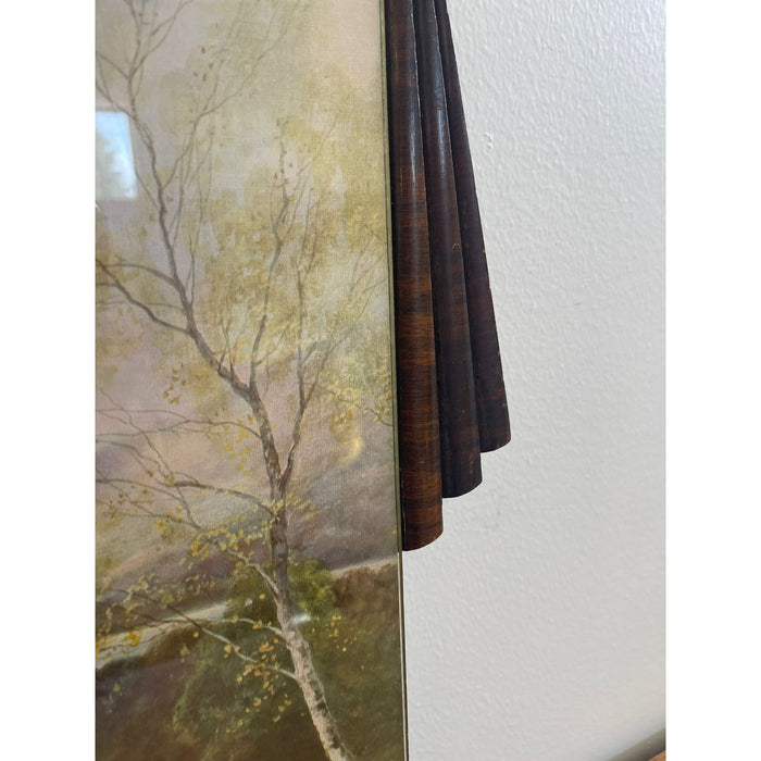 Peaceful Sheep Herding is Scene within Art Deco FramePossibly 30s with Vintage Hardware Dimensions 13 W ; 1 D ; 18 1/2 H