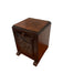 Petite Early 20th Century English Coal Bin Accent Table or Magazine Storage Rack with Floral Carvings