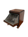Petite Early 20th Century English Coal Bin Accent Table or Magazine Storage Rack with Floral Carvings