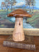 Possibly Hand-Turned Solid Wood Mushroom Sculpture, Mid-Century Modern Folk Art Object,1970s Style