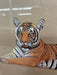 Possibly Mixed media original Tiger Art Piece. Matted and framed in Antique frame.