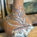 Primitive Animal Face Jug Clay pottery Folk art Head pitcher Sculpture.