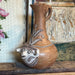Primitive Animal Face Jug Clay pottery Folk art Head pitcher Sculpture.